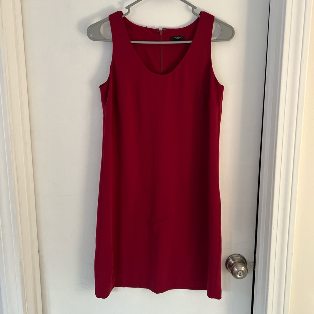 ANN TAYLOR petite burgundy dress NWT